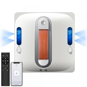 Robot lave-vitres Liectroux S11,pulvérisation d\'eau à 4 directions,nettoyeur pour vitres,sols,murs et carrelages,aspirateur robot pour fenêtres,navigation intelligente,système de sécurité multiple,sans cadre,contrôle app & télécommande,alertes vocales